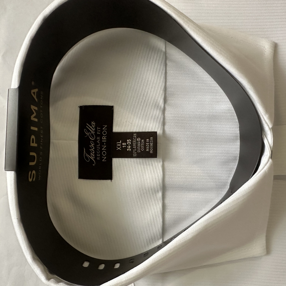 Tasso Elba Non Iron Supima Solid Dress Shirt - Picture 3 of 8